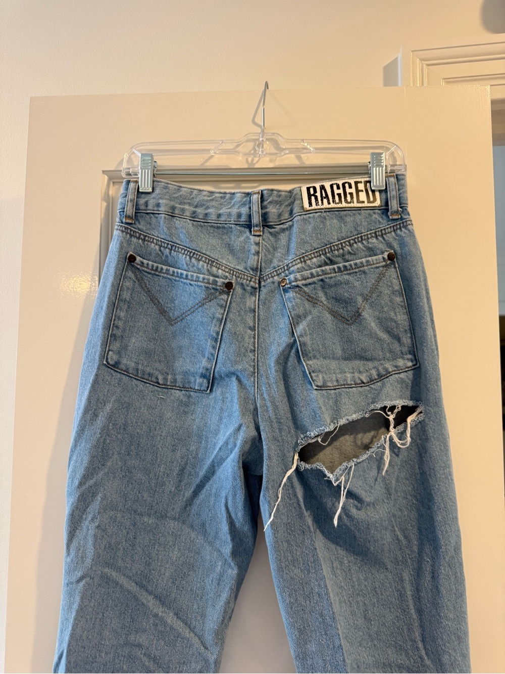 The Ragged Priest Light Blue Distressed Boyfriend Jeans